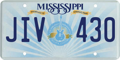 MS license plate JIV430