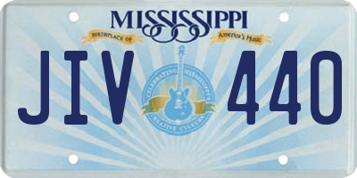 MS license plate JIV440