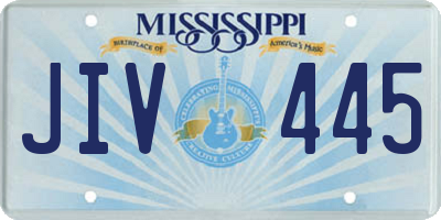 MS license plate JIV445