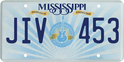 MS license plate JIV453