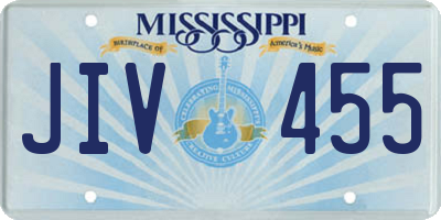 MS license plate JIV455