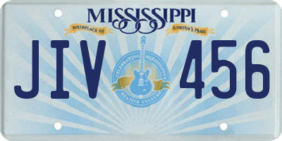 MS license plate JIV456