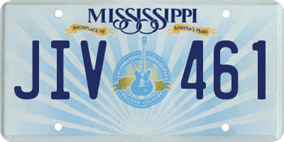 MS license plate JIV461