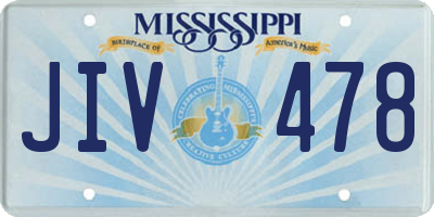 MS license plate JIV478