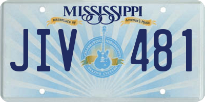 MS license plate JIV481