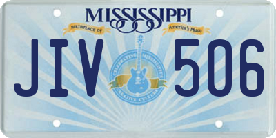 MS license plate JIV506