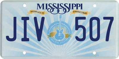 MS license plate JIV507