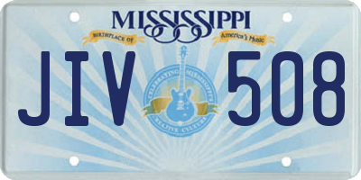 MS license plate JIV508