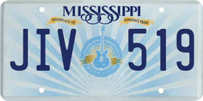 MS license plate JIV519