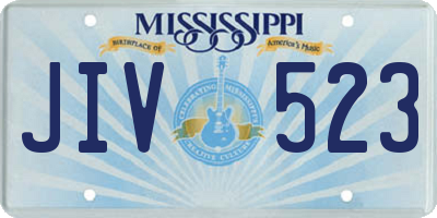 MS license plate JIV523