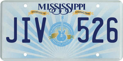 MS license plate JIV526