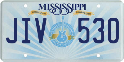MS license plate JIV530