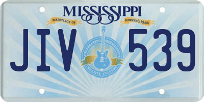 MS license plate JIV539