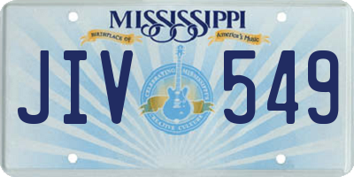 MS license plate JIV549