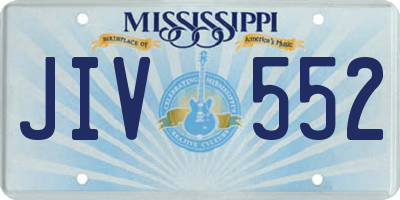 MS license plate JIV552