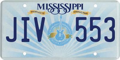 MS license plate JIV553