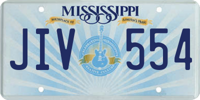 MS license plate JIV554