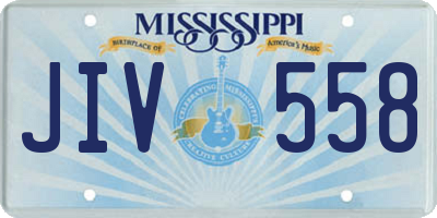 MS license plate JIV558