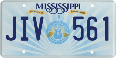 MS license plate JIV561