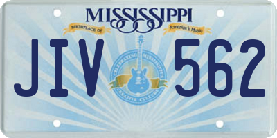 MS license plate JIV562
