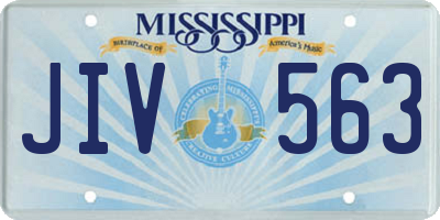MS license plate JIV563