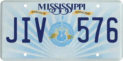 MS license plate JIV576