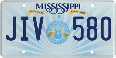 MS license plate JIV580