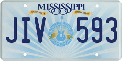 MS license plate JIV593