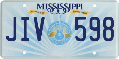 MS license plate JIV598