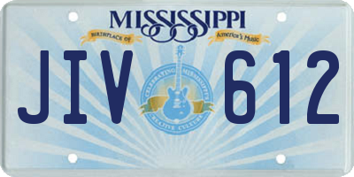 MS license plate JIV612