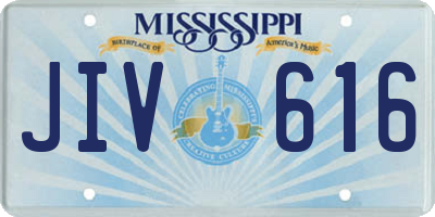 MS license plate JIV616