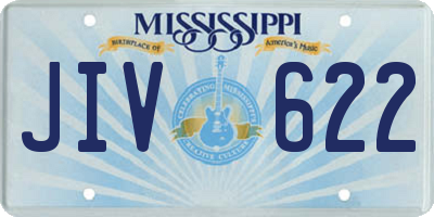 MS license plate JIV622