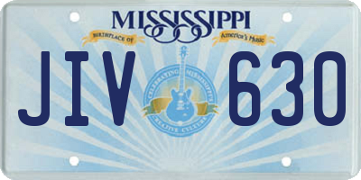 MS license plate JIV630