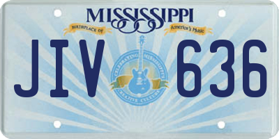 MS license plate JIV636