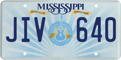 MS license plate JIV640