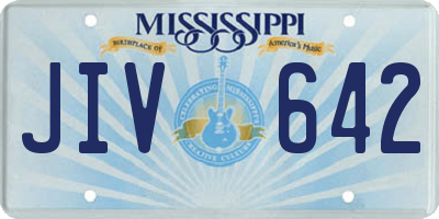 MS license plate JIV642