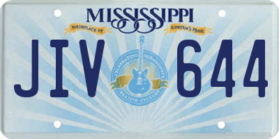 MS license plate JIV644