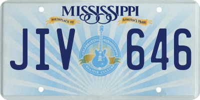 MS license plate JIV646