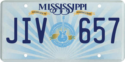 MS license plate JIV657