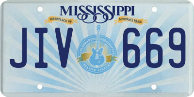 MS license plate JIV669