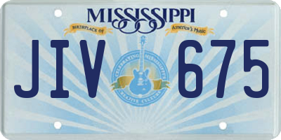 MS license plate JIV675