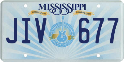 MS license plate JIV677