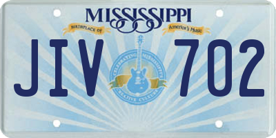 MS license plate JIV702