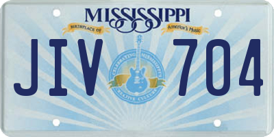 MS license plate JIV704