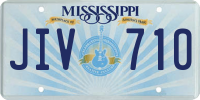 MS license plate JIV710