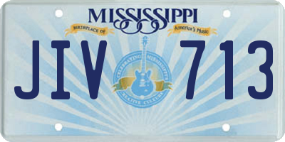 MS license plate JIV713
