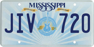 MS license plate JIV720