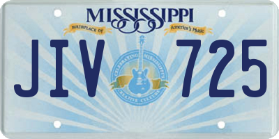 MS license plate JIV725