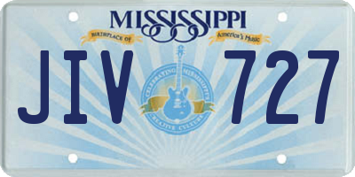 MS license plate JIV727