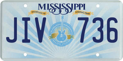MS license plate JIV736